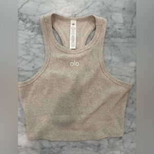 ALO Yoga Taupe Ribbed Tank